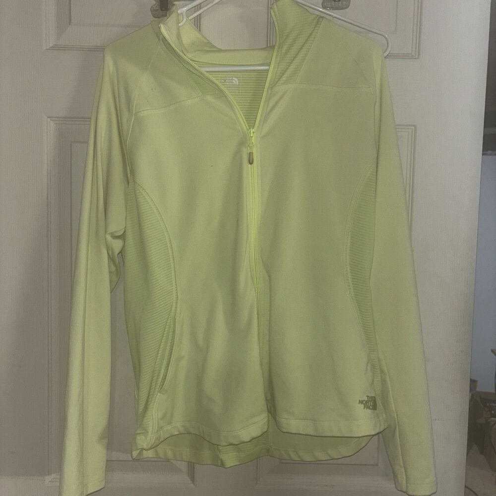 The North Face Women's XLarge Lime Zipup Stretch Running Yoga Athletic Quick Dry